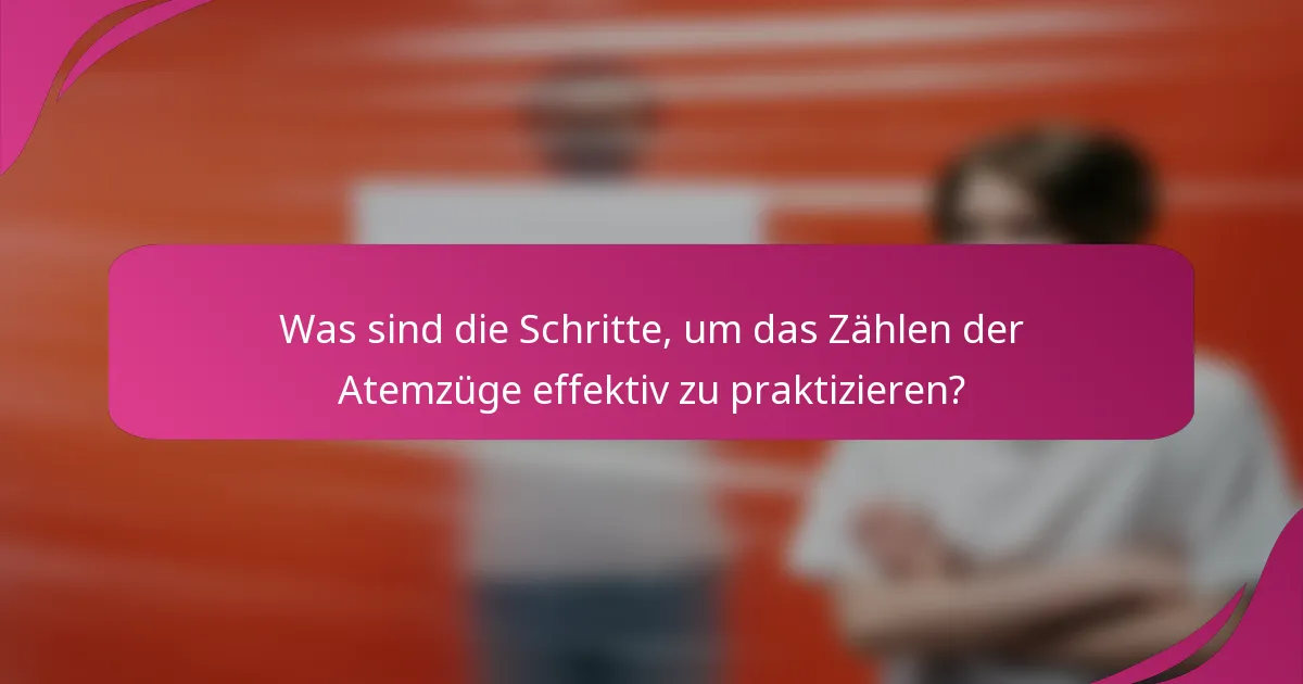 Was sind die Schritte, um das Zählen der Atemzüge effektiv zu praktizieren?